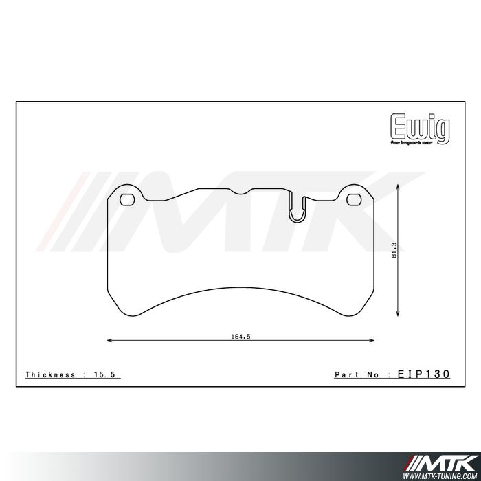 Plaquettes Endless ME20 EIP130 pour Mercedes SLK55 AMG